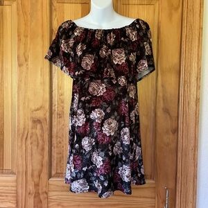 Pink blush velvet maternity dress